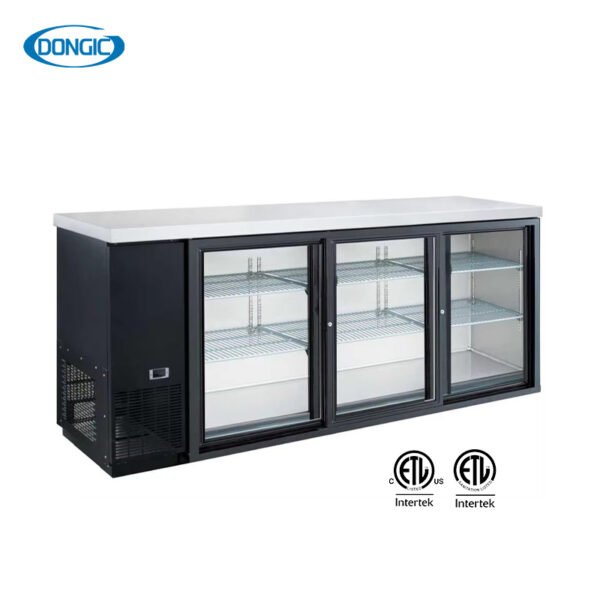 Commercial Refrigeration Sliding Door Display Showcase Back Bar Beverage Coolers