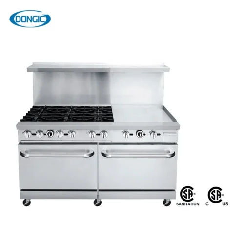 North America Certified Gas Griddle Range with Oven