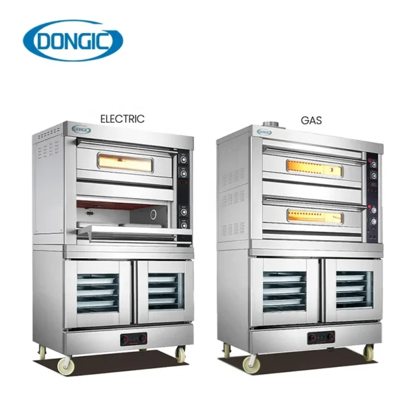 Combined Bakery Equipment Electric Gas Baking Oven with Fermentation Box