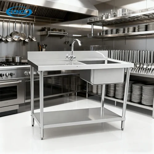 Stainless Steel Commercial Oversized Three-slot Customizable Kitchen Restaurant Public Durable Sink