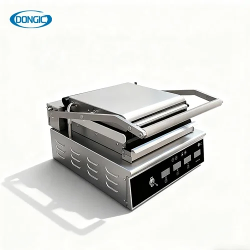 Commercial Double-Sided Heating Non-stick Contact Griddle Pan Induction Electric Toaster Contact Sandwich Press Panini Grill
