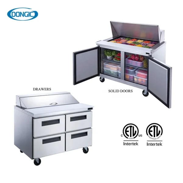 Kitchen Refrigerators Restaurant Freezer Large 4 Doors Stainless Steel Refrigerator Commercial Fridge