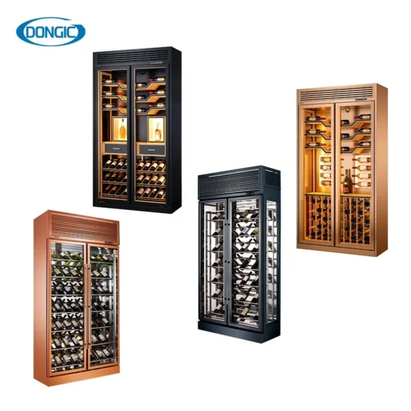 Commercial-Grade-Red-Wine-Display-Cabinet.webp Commercial Grade Capacity Wine Cooler Dual Zone Constant Temperature for Restaurant Bar