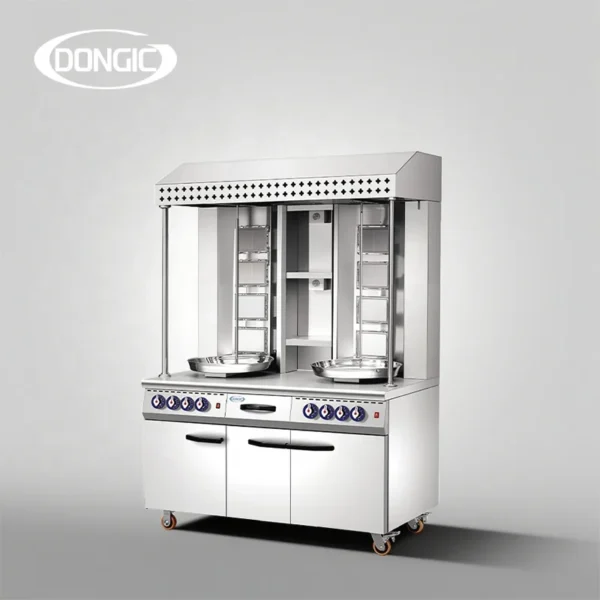 Gas Cabinet Style Shawarma Rotisserie Grill