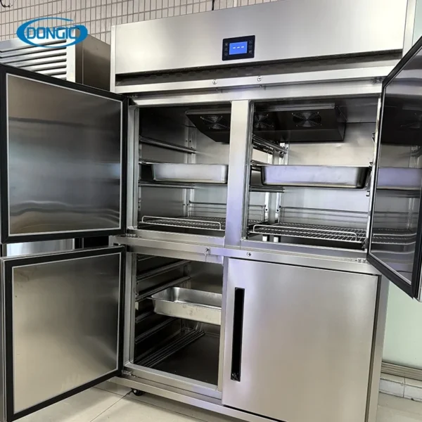 Kitchen Refrigerators Restaurant Freezer Large 4 Doors Stainless Steel Refrigerator Commercial Fridge