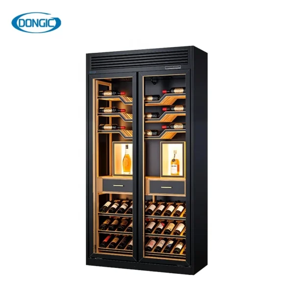 Commercial Grade Capacity Wine Cooler Dual Zone Constant Temperature for Restaurant Bar