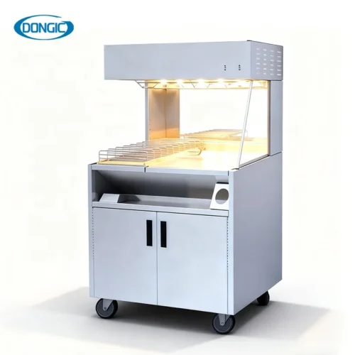 Corrosion-Resistant-Brushed-High-Quality-Stainless.webp Best Price Chips Warmer Potato Chips Warmer French Fries Insulation Station and Workstation with Cabinet