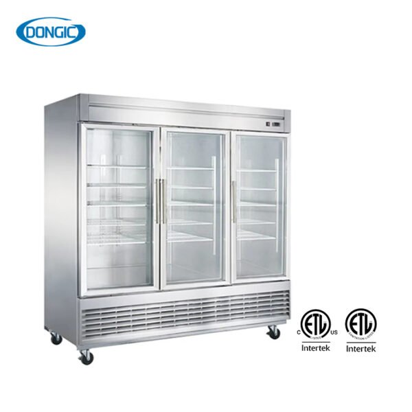 D83FR-G1 Bottom Mounted Reach-in Glass Door Freezer Refrigerator