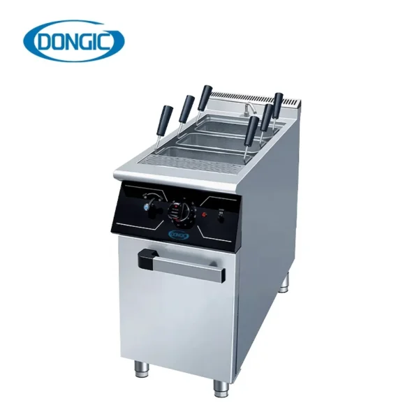 Energy-Efficient-Stainless-Steel-Jet-Flow-1.webp 900 Series 3 Basket Electric Pasta Cooking Station Range with Cabinet