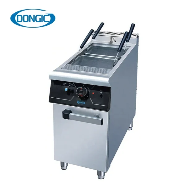Energy-Efficient-Stainless-Steel-Jet-Flow.webp 700 Series 2 Basket Vertical Electric Pasta Cooking Station Range with Cabinet