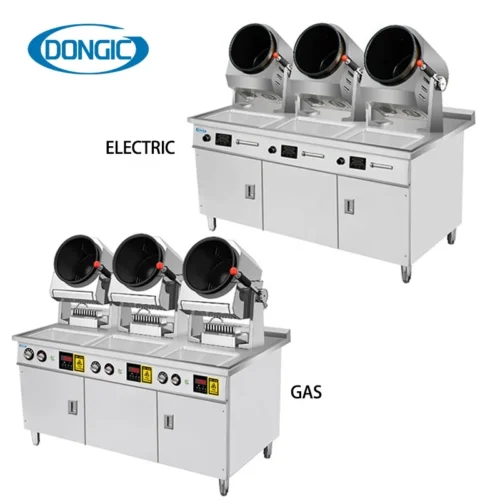 Automatic Food Cooking Stir Fry Cooker with Cabinet