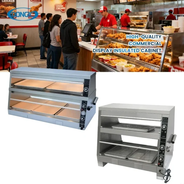 Food Warmer Display Machine/Food Warming Showcase/Holding Cabinet Electric Cabinet Double-Door Holding Cabinet