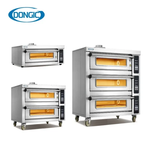 Thick Glass Bread Baking Gas Multi Deck Oven