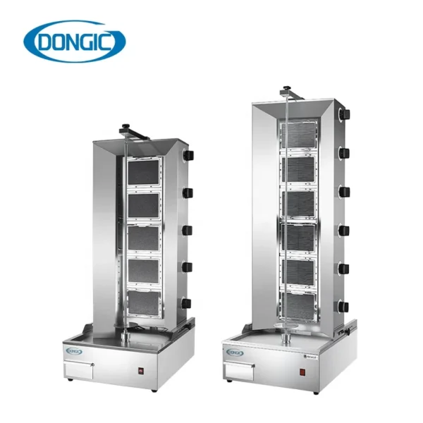 Professional Floor Model Shawarma Rotisserie Gas/Electric with Base Cabinet