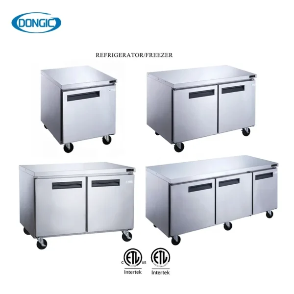 Kitchen Refrigerators Restaurant Freezer Large 4 Doors Stainless Steel Refrigerator Commercial Fridge