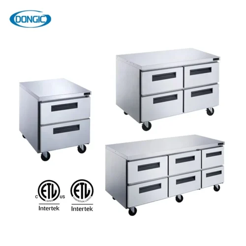Kitchen Refrigerators Restaurant Freezer Large 4 Doors Stainless Steel Refrigerator Commercial Fridge