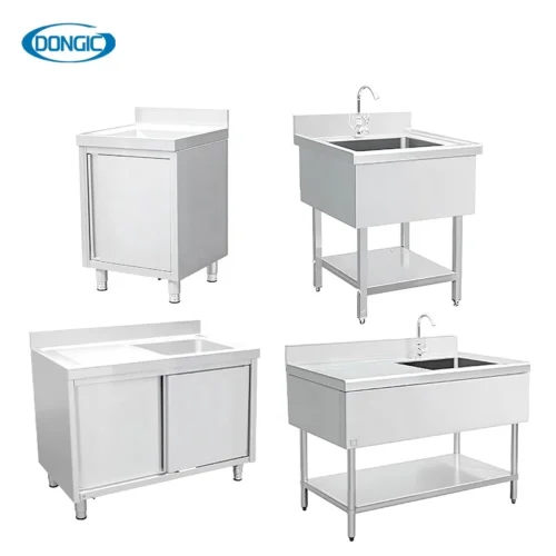 Stainless Steel Commercial Oversized Three-slot Customizable Kitchen Restaurant Public Durable Sink