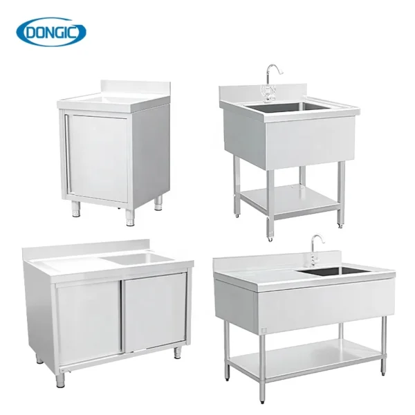 Stainless Steel Commercial Oversized Three-slot Customizable Kitchen Restaurant Public Durable Sink