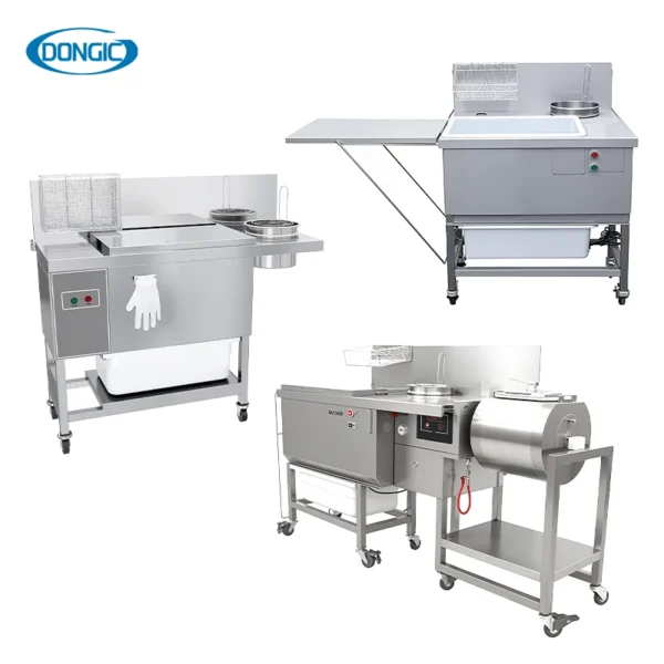 Fast Food Breading Electric Chicken Breader Chicken Breading Table