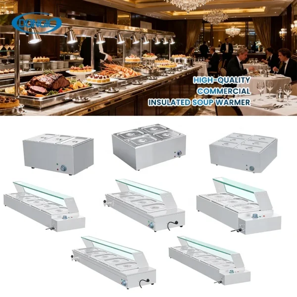 Tabletop 4 Pan Electric Bain Marie Food Warmer