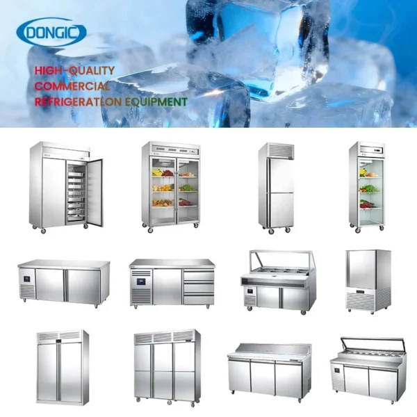 Kitchen Refrigerators Restaurant Freezer Large 4 Doors Stainless Steel Refrigerator Commercial Fridge