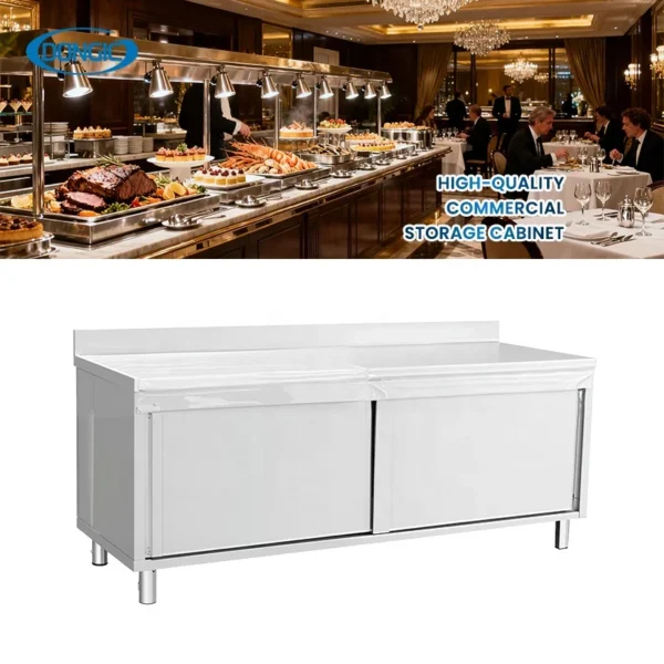 Stainless Steel Worktable with Adjustable Shelf Top Workbench for Food Prep Kitchen Islands Carts