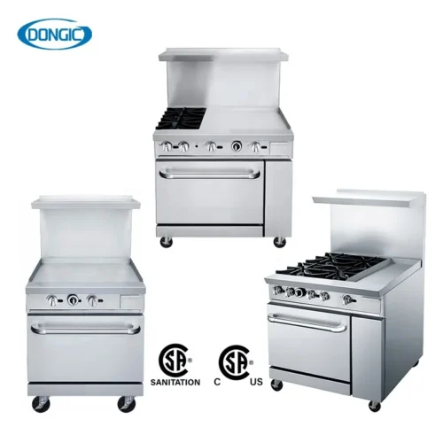 24 Inch Stainless Steel Gas Griddle Range with Oven