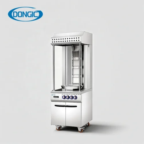 Gas Single-Row Middle Eastern Shawarma Maker Grill Cabinet Base
