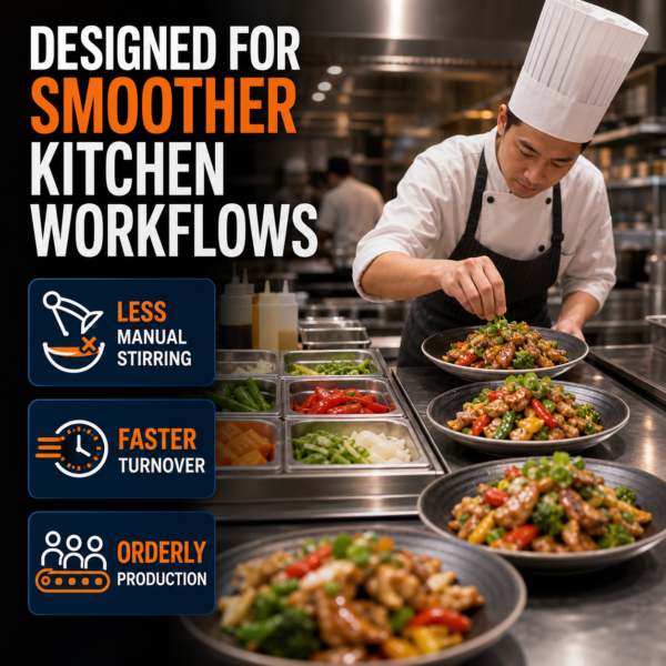 已生成图像 5 Gas Electric Commercial Kitchen Automatic Stir Fry Cooker