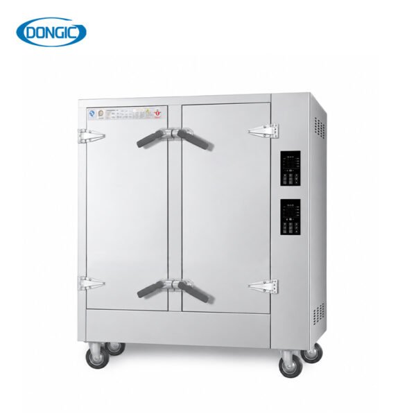 Side-Control Digital Deluxe Electric Gas Dual-Fuel Steamer Cabinet
