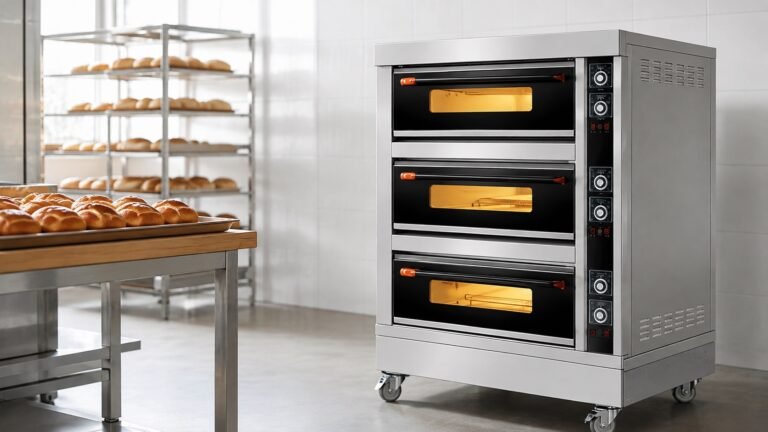 DONGIC three-deck baking oven in a bakery setting