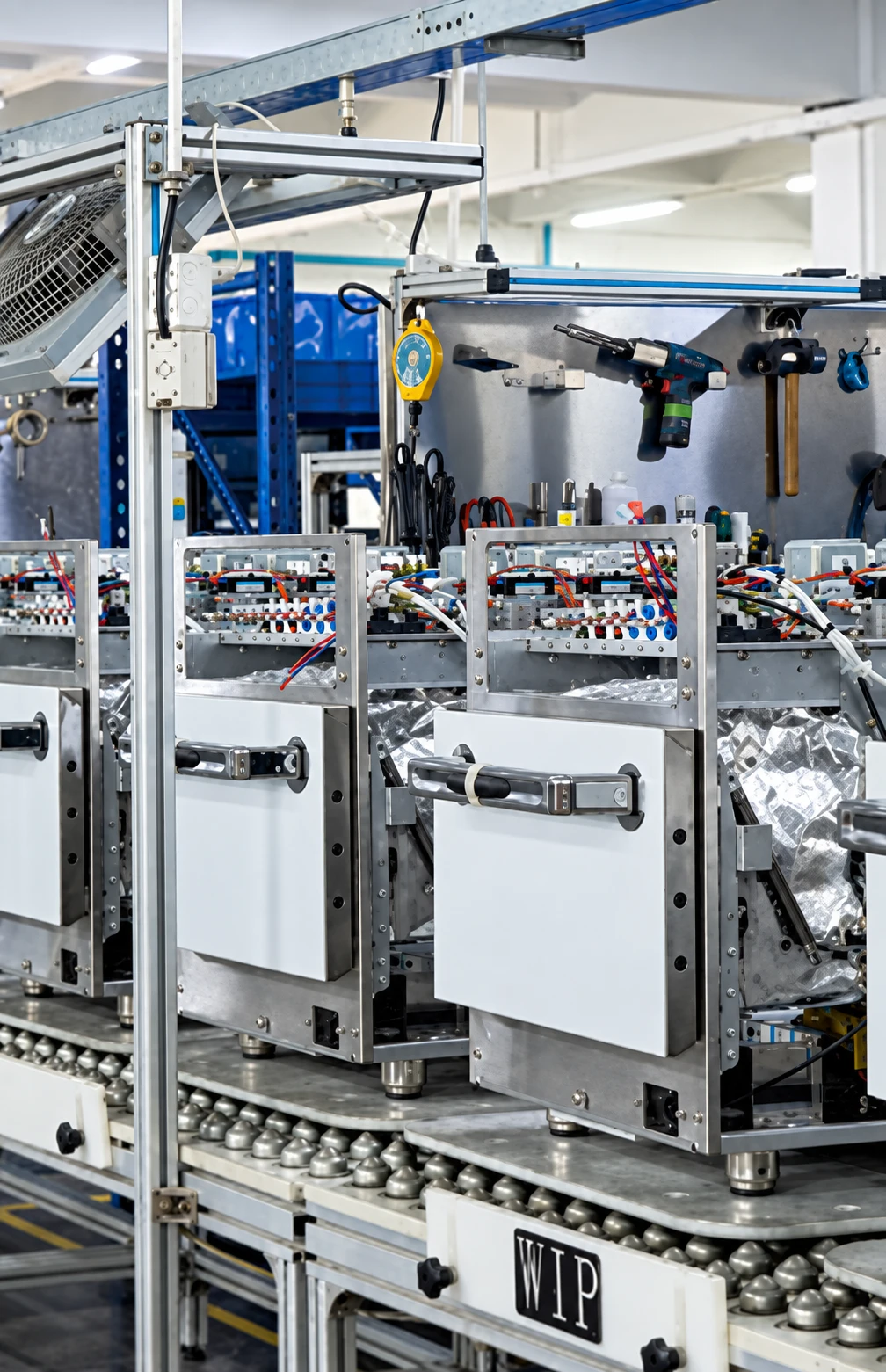 Commercial kitchen equipment assembly line in the Dongic factory