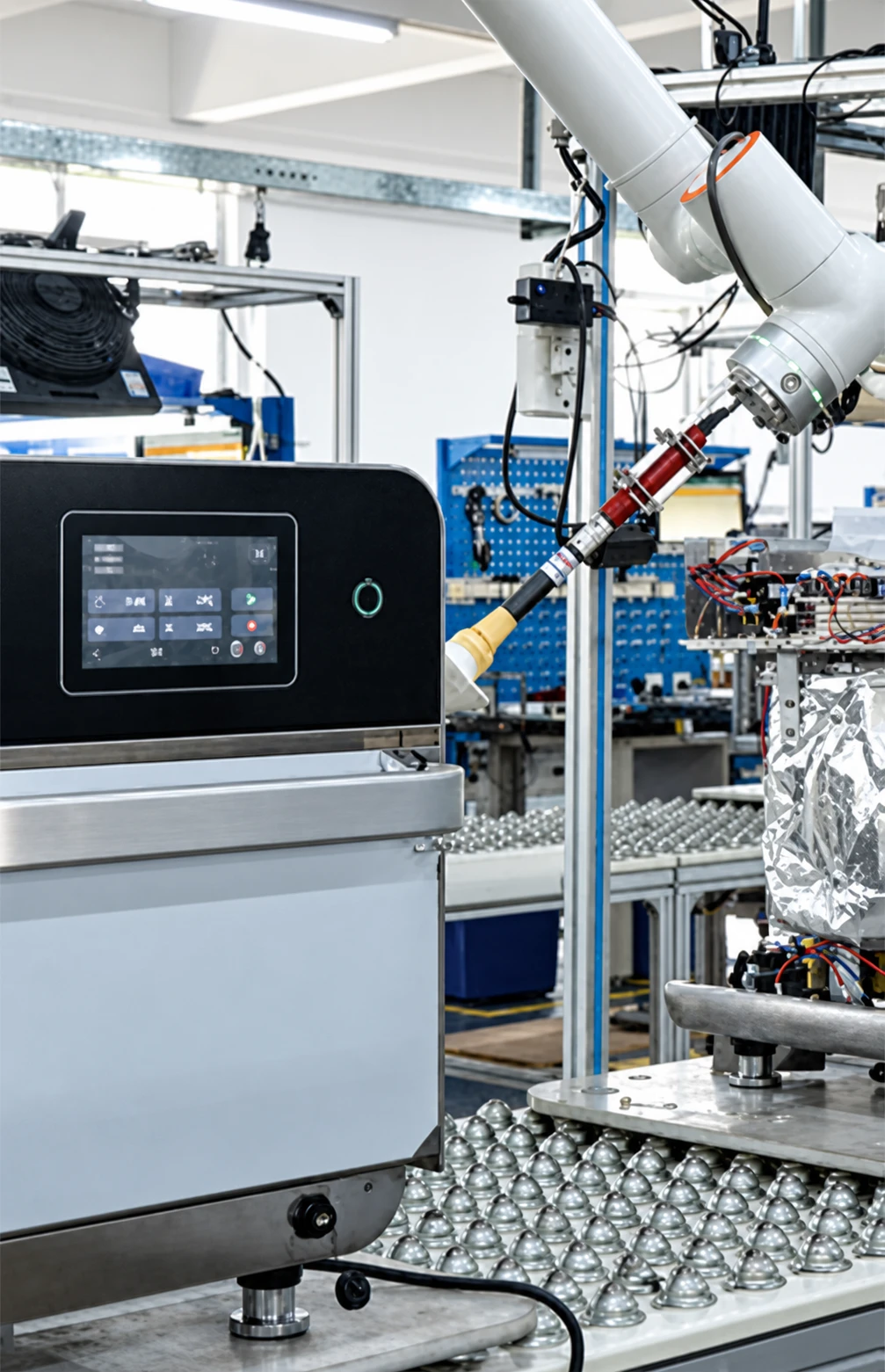 Robotic workstation and equipment control panel in the Dongic factory